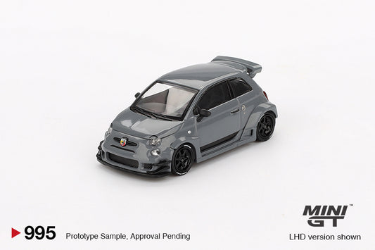 MiniGT - Fiat ABARTH 595 LB-WORKS x Abas Works (Grey) - 1:64 Scale