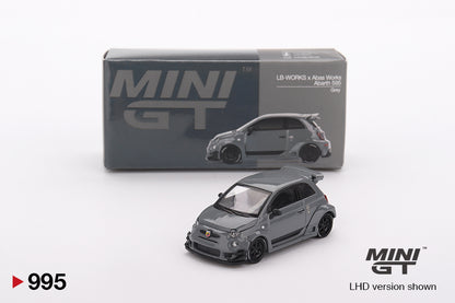 MiniGT - Fiat ABARTH 595 LB-WORKS x Abas Works (Grey) - 1:64 Scale