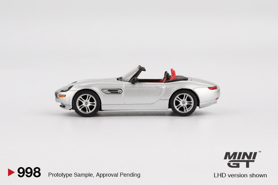 MiniGT - 2003 BMW Z8 (Titanium Silver) - 1:64 Scale