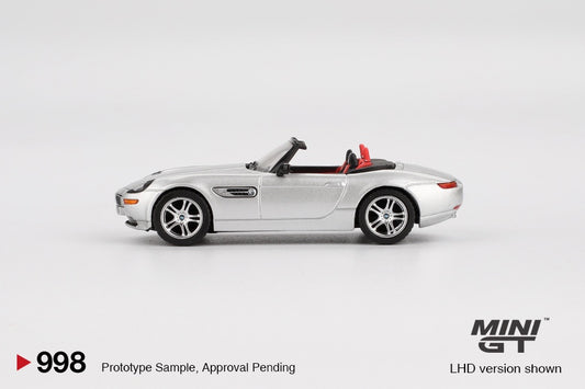 MiniGT - 2003 BMW Z8 (Titanium Silver) - 1:64 Scale