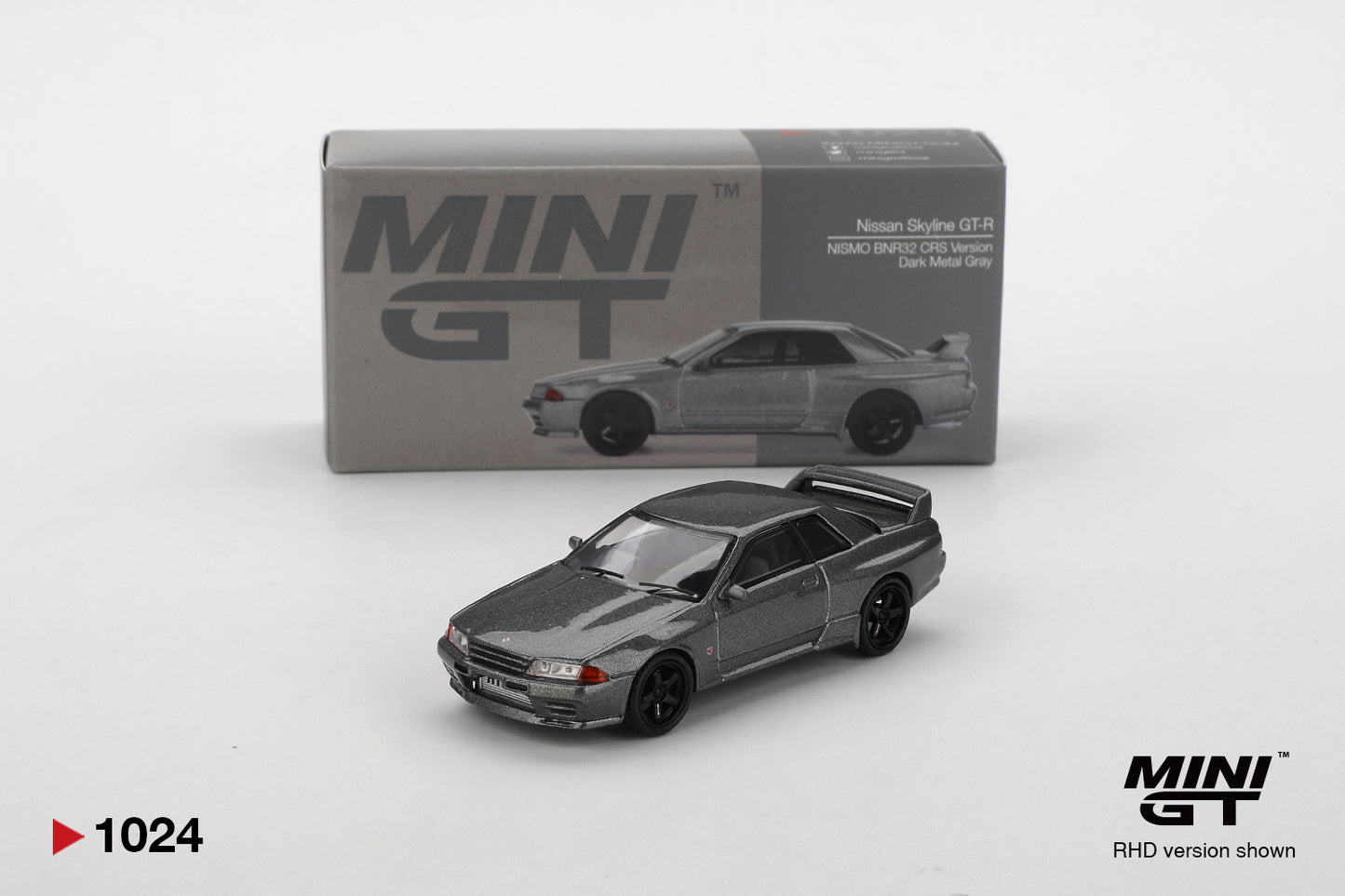 MiniGT - Nissan Skyline GT-R (NISMO BNR32 CRS Version) Dark Metal Grey