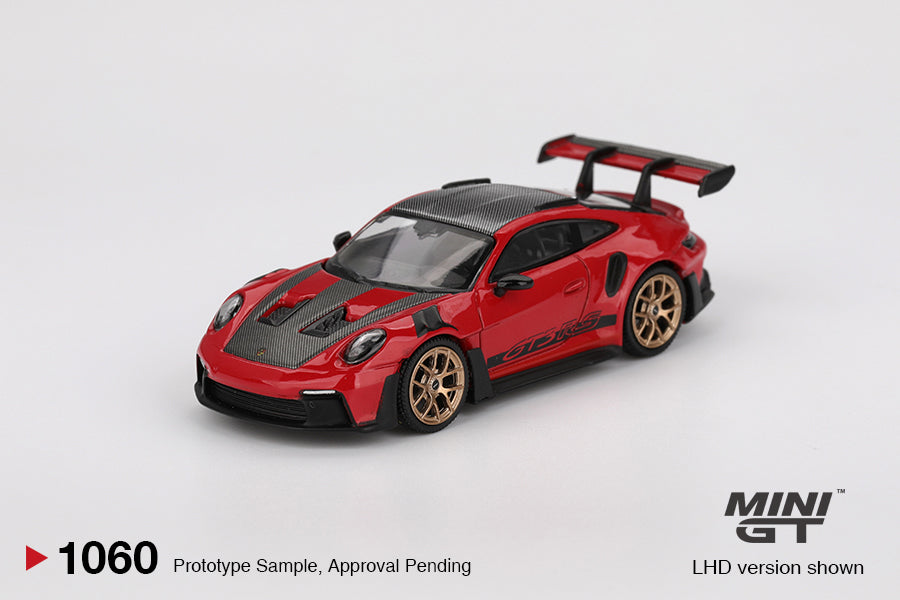 MiniGT - Porsche 911 (992) GT3 RS Weissach Package (Guards Red) - 1:64 Scale