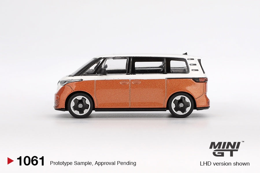 MiniGT - Volkswagen ID. Buzz Caravelle (Candy White/Orange)