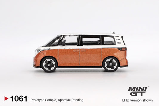 MiniGT - Volkswagen ID. Buzz Caravelle (Candy White/Orange)