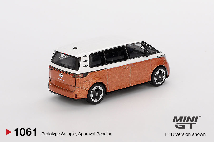 MiniGT - Volkswagen ID. Buzz Caravelle (Candy White/Orange)