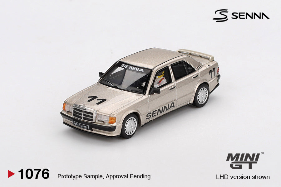 MiniGT - 1984 Mercedes-Benz 190e 2.3-16 #11 Ayrton Senna with Driver/Figurine