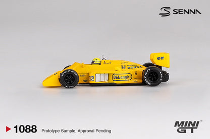 MiniGT - Lotus 99T 1987 Monaco GP Winner F1 Formula 1 #12 Ayrton Senna
