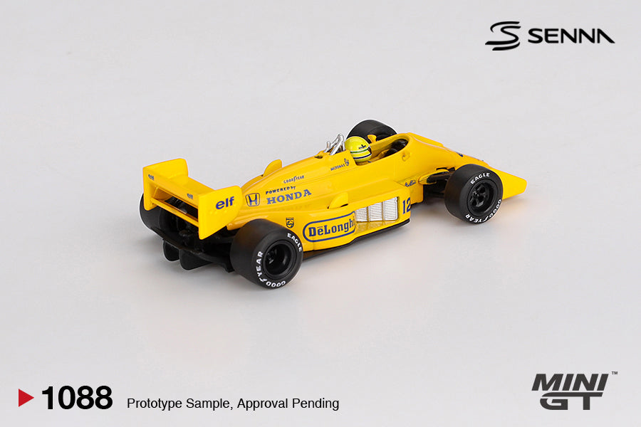 MiniGT - Lotus 99T 1987 Monaco GP Winner F1 Formula 1 #12 Ayrton Senna