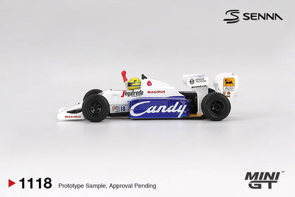 MiniGT - Toleman TG184 #19 Ayrton Senna 1984 Monaco Grand Prix 2nd Place