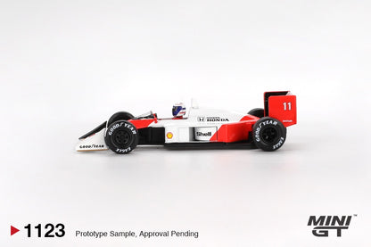 MiniGT - McLaren F1 Formula 1 Racing (MP4/4) 1988 Japan GP 2nd Place - #11 Alain Prost