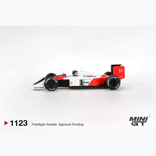 MiniGT - McLaren F1 Formula 1 Racing (MP4/4) 1988 Japan GP 2nd Place - #11 Alain Prost