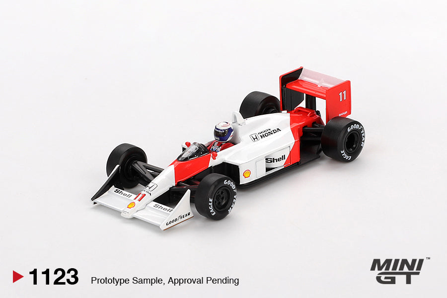 MiniGT - McLaren F1 Formula 1 Racing (MP4/4) 1988 Japan GP 2nd Place - #11 Alain Prost