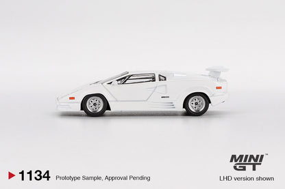 MiniGT - Lamborghini Countach 25th Anniversary (White) - 1:64 Scale