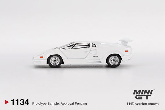 MiniGT - Lamborghini Countach 25th Anniversary (White) - 1:64 Scale