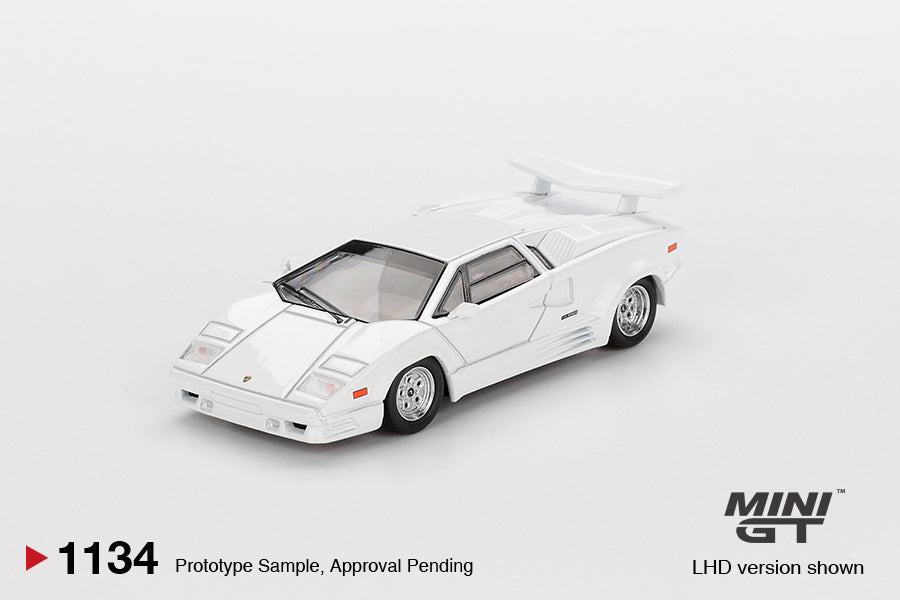 MiniGT - Lamborghini Countach 25th Anniversary (White) - 1:64 Scale
