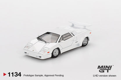 MiniGT - Lamborghini Countach 25th Anniversary (White) - 1:64 Scale