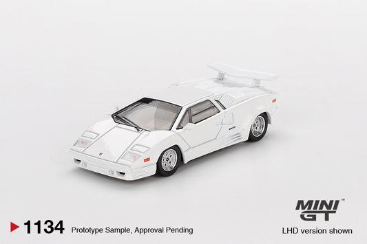 MiniGT - Lamborghini Countach 25th Anniversary (White) - 1:64 Scale