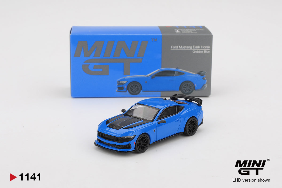MiniGT -2024 Ford Mustang Dark Horse (Grabber Blue) - 1:64 Scale