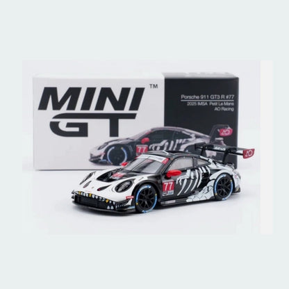 MiniGT - Porsche 911 GT3 R #77 AO Racing 2025 IMSA Petit Le Mans