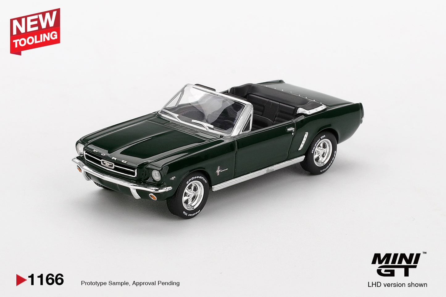 MiniGT - Ford 1964 Mustang Convertible (Highland Green) - 1:64 Scale