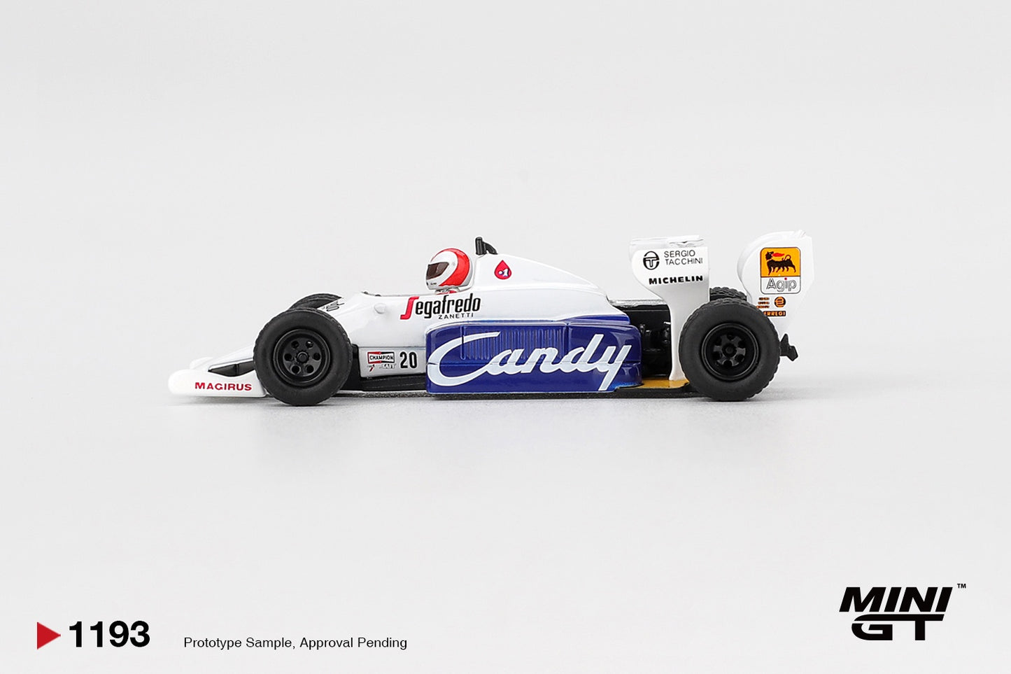 MiniGT - Toleman TG184 1984 Monaco GP F1 Formula 1 #20 Johnny Cecotto