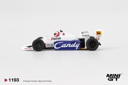 MiniGT - Toleman TG184 1984 Monaco GP F1 Formula 1 #20 Johnny Cecotto
