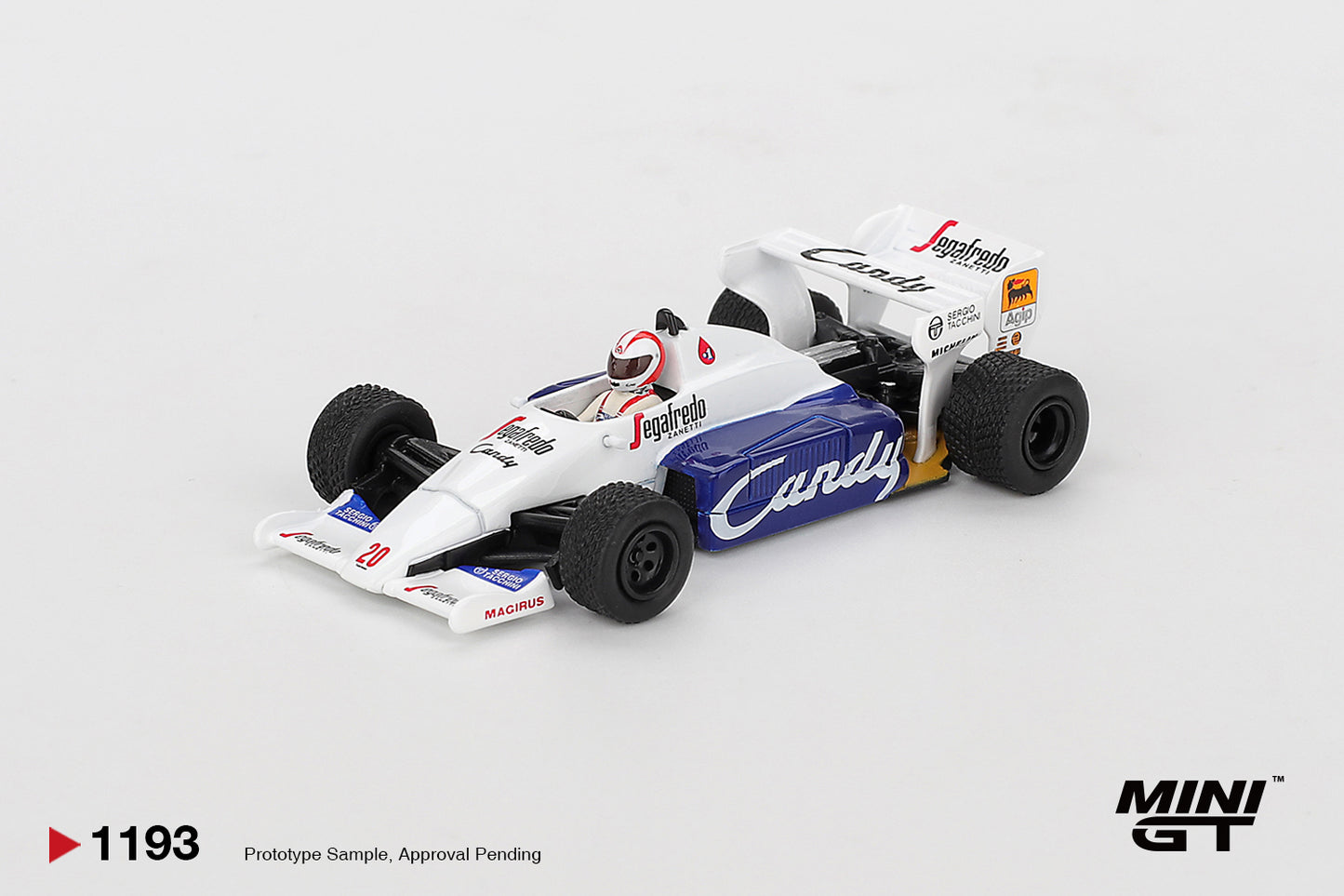 MiniGT - Toleman TG184 1984 Monaco GP F1 Formula 1 #20 Johnny Cecotto