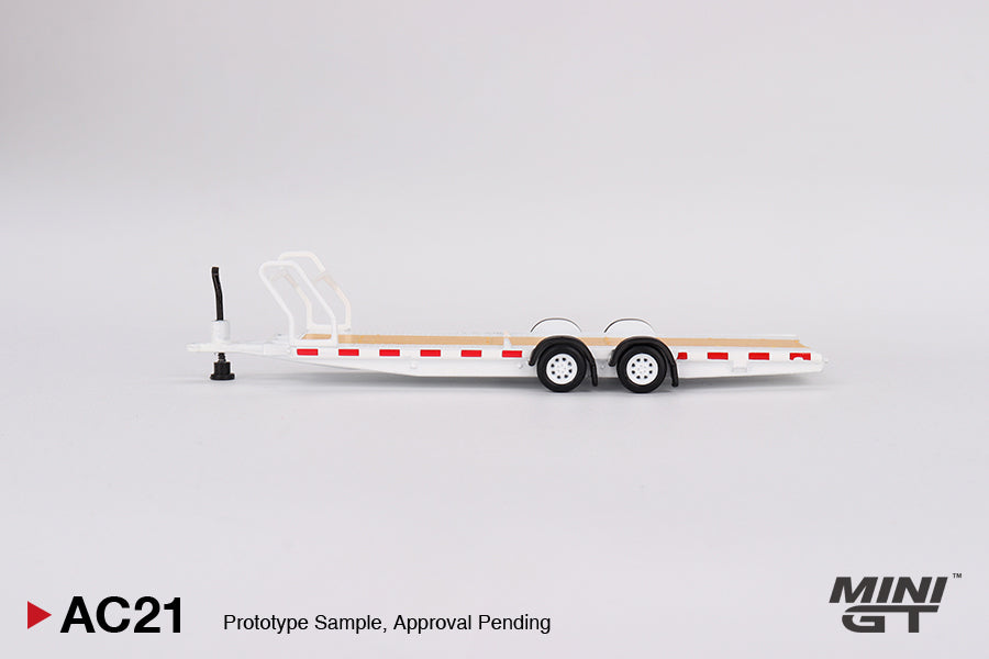 MiniGT - Car Hauler Trailer White