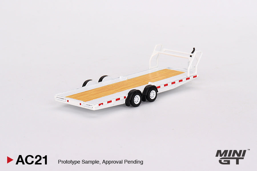 MiniGT - Car Hauler Trailer White