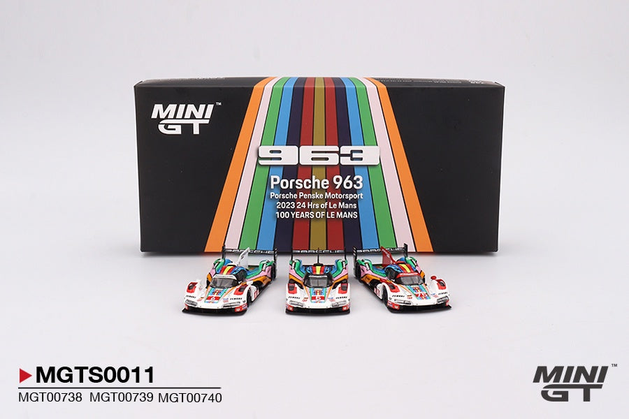 MiniGT - Porsche 963 - Porsche Penske Motorsport 2023 24hr Le Mans - 3 Car Set