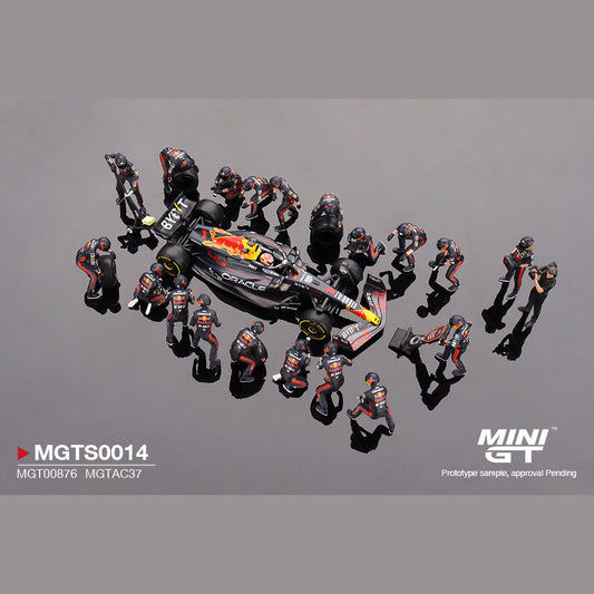 MiniGT - Oracle Red Bull Racing RB19 #1 Max Verstappen 2023 Japan GP and Pit Crew Set
