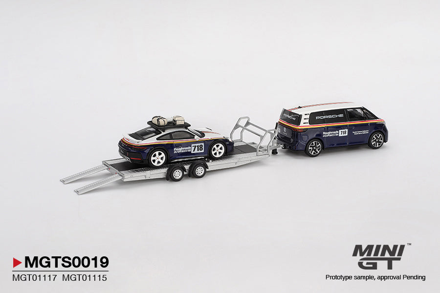 MiniGT - Porsche 911 Dakar #718 + VW ID. Buzz 'Porsche Centrum' Set