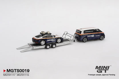 MiniGT - Porsche 911 Dakar #718 + VW ID. Buzz 'Porsche Centrum' Set