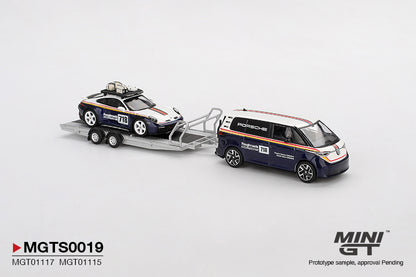 MiniGT - Porsche 911 Dakar #718 + VW ID. Buzz 'Porsche Centrum' Set