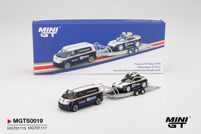 MiniGT - Porsche 911 Dakar #718 + VW ID. Buzz 'Porsche Centrum' Set
