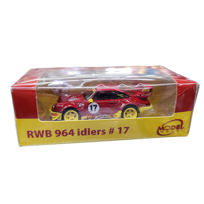 ModelModel - Porsche RWB964 'Idlers' (Red/Yellow) - 1:64 Scale