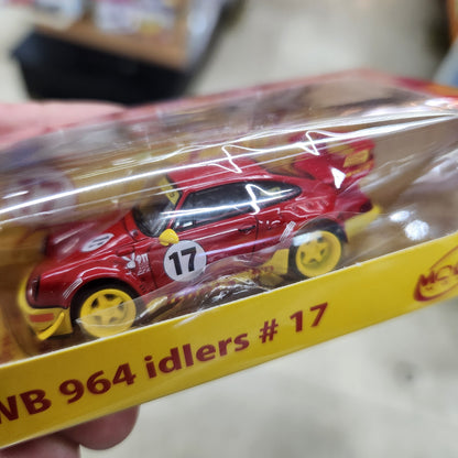 ModelModel - Porsche RWB964 'Idlers' (Red/Yellow) - 1:64 Scale