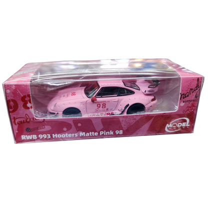 ModelModel - Porsche RWB993 'Hooters' (Pink) - 1:64 Scale