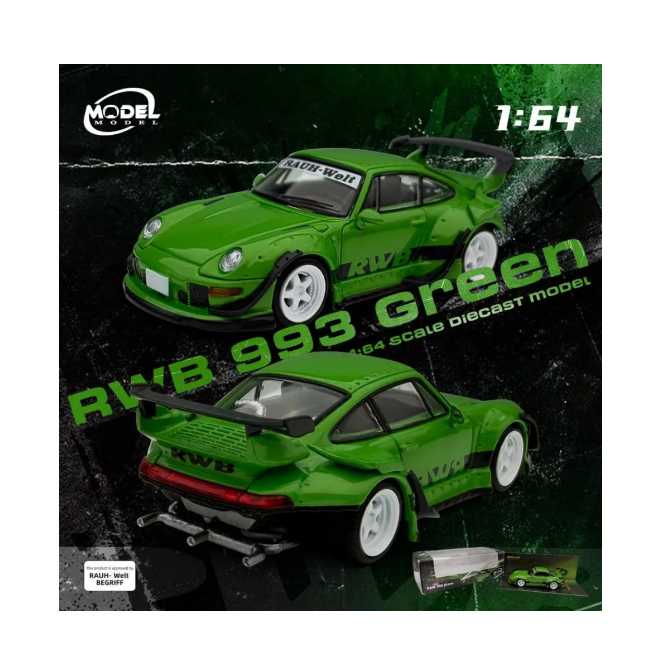 ModelModel - Porsche RWB993 (Green) - 1:64 Scale