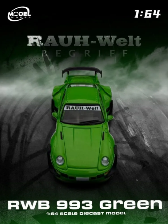 ModelModel - Porsche RWB993 (Green) - 1:64 Scale