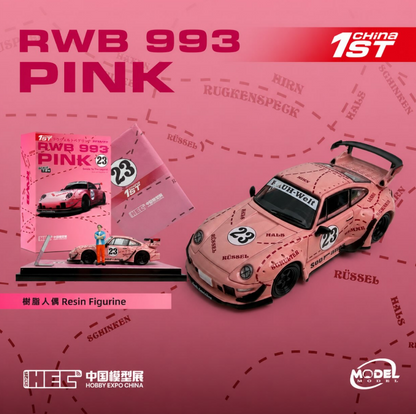 ModelModel - Porsche RWB 993 'Pink Pig Tribute' - 2026 HEC -1:64 Scale
