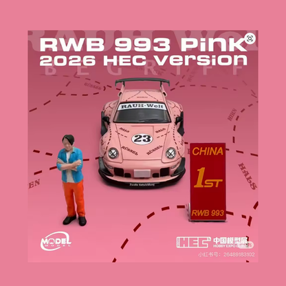 ModelModel - Porsche RWB 993 'Pink Pig Tribute' - 2026 HEC -1:64 Scale