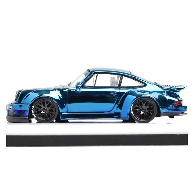 MyModelCollect - Porsche RWB 930 (Chrome Blue) - 1:64 Scale