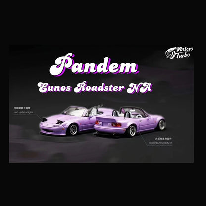 Micro Turbo - Mazda MX5 (Eunos N/A) Roadster 'Rocket Bunny' (Light Purple) - 1:64 Scale
