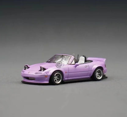 Micro Turbo - Mazda MX5 (Eunos N/A) Roadster 'Rocket Bunny' (Light Purple) - 1:64 Scale