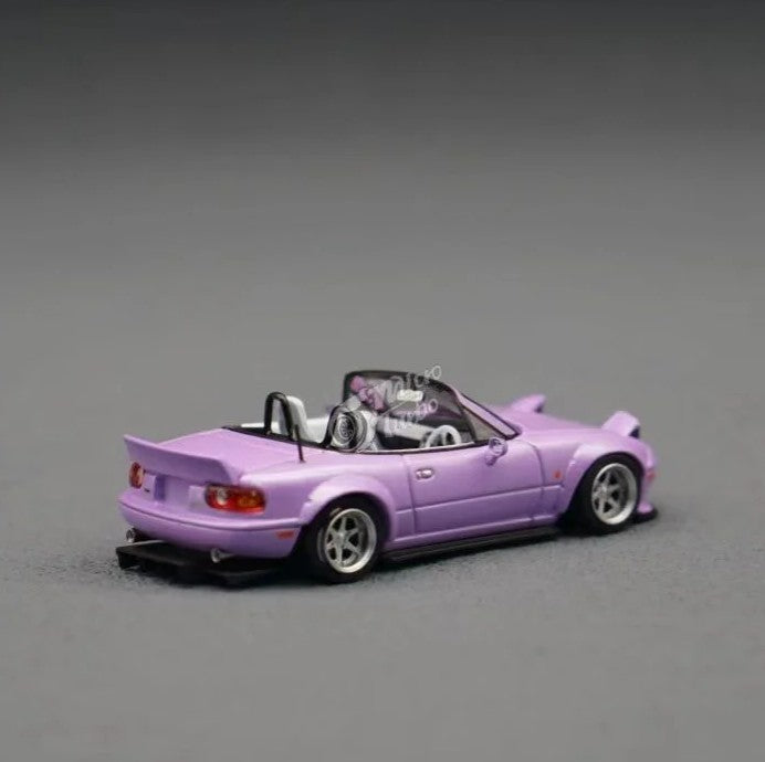 Micro Turbo - Mazda MX5 (Eunos N/A) Roadster 'Rocket Bunny' (Light Purple) - 1:64 Scale