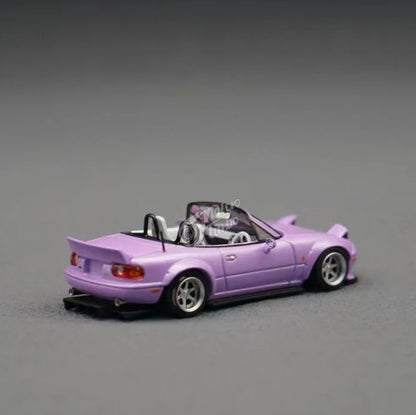 Micro Turbo - Mazda MX5 (Eunos N/A) Roadster 'Rocket Bunny' (Light Purple) - 1:64 Scale