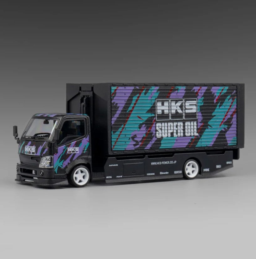 Micro Turbo - Custom Tow Truck (Wing Style) 'HKS Livery' - 1:64 Scale