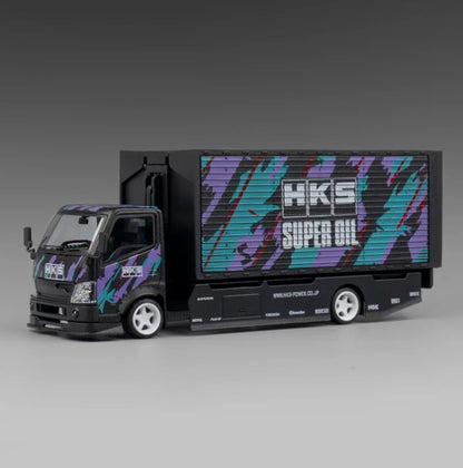 Micro Turbo - Custom Tow Truck (Wing Style) 'HKS Livery' - 1:64 Scale