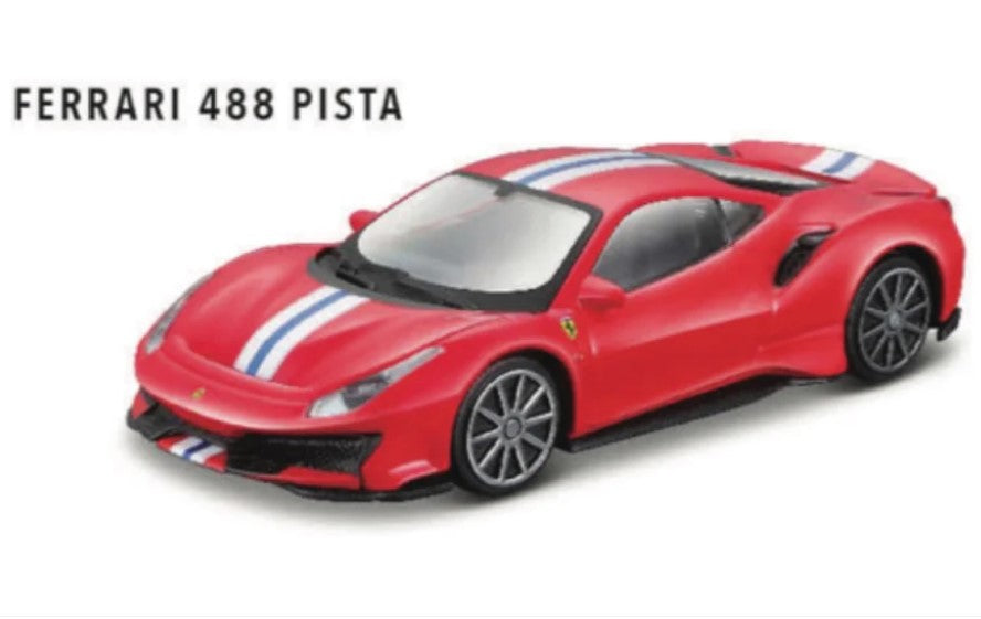 Bburago - Race and Play - Ferrari 488 Pista (Red)